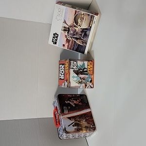 Disney StarWars bundle!!! Trivia box game, mandalorian/gogru puzzle,lunch box.